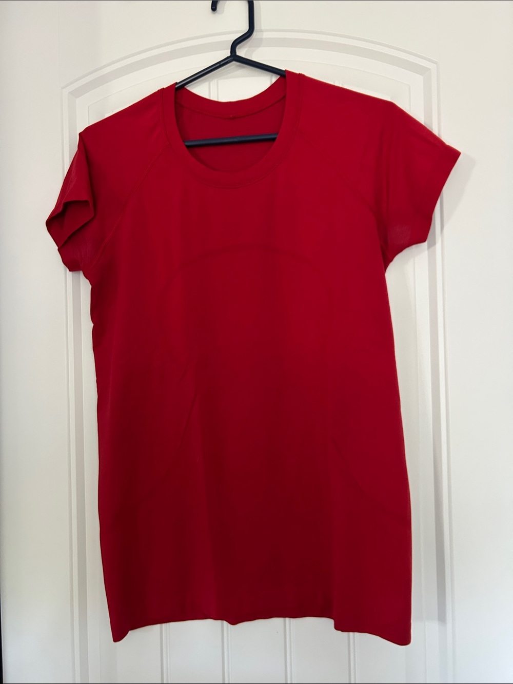lululemon athletica Bright Red Short Sleeve Crew Tee